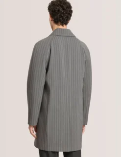 Herringbone Stripe Mac Coat