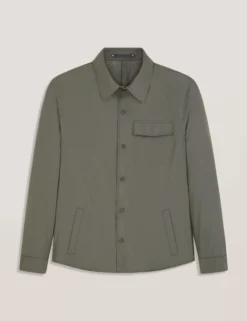 Houndstooth Cotton Blend Coach Jacket