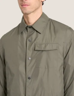 Houndstooth Cotton Blend Coach Jacket