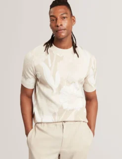 Jacquard Botanical Wool Blend T-Shirt
