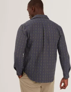 Jacquard Check Woven Long Sleeve Shirt