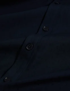 Jacquard Dotted Texture Utility Overshirt