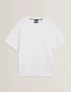 Jacquard Textured Grid Cotton T-Shirt