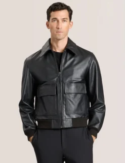 Leather Bomber Jacket