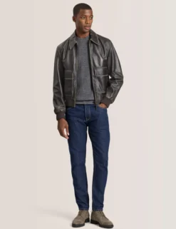 Leather Bomber Jacket