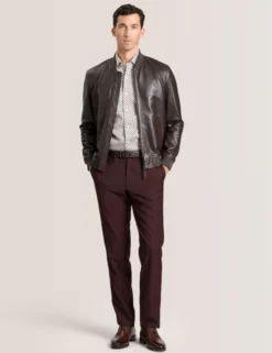 Leather Bomber Jacket