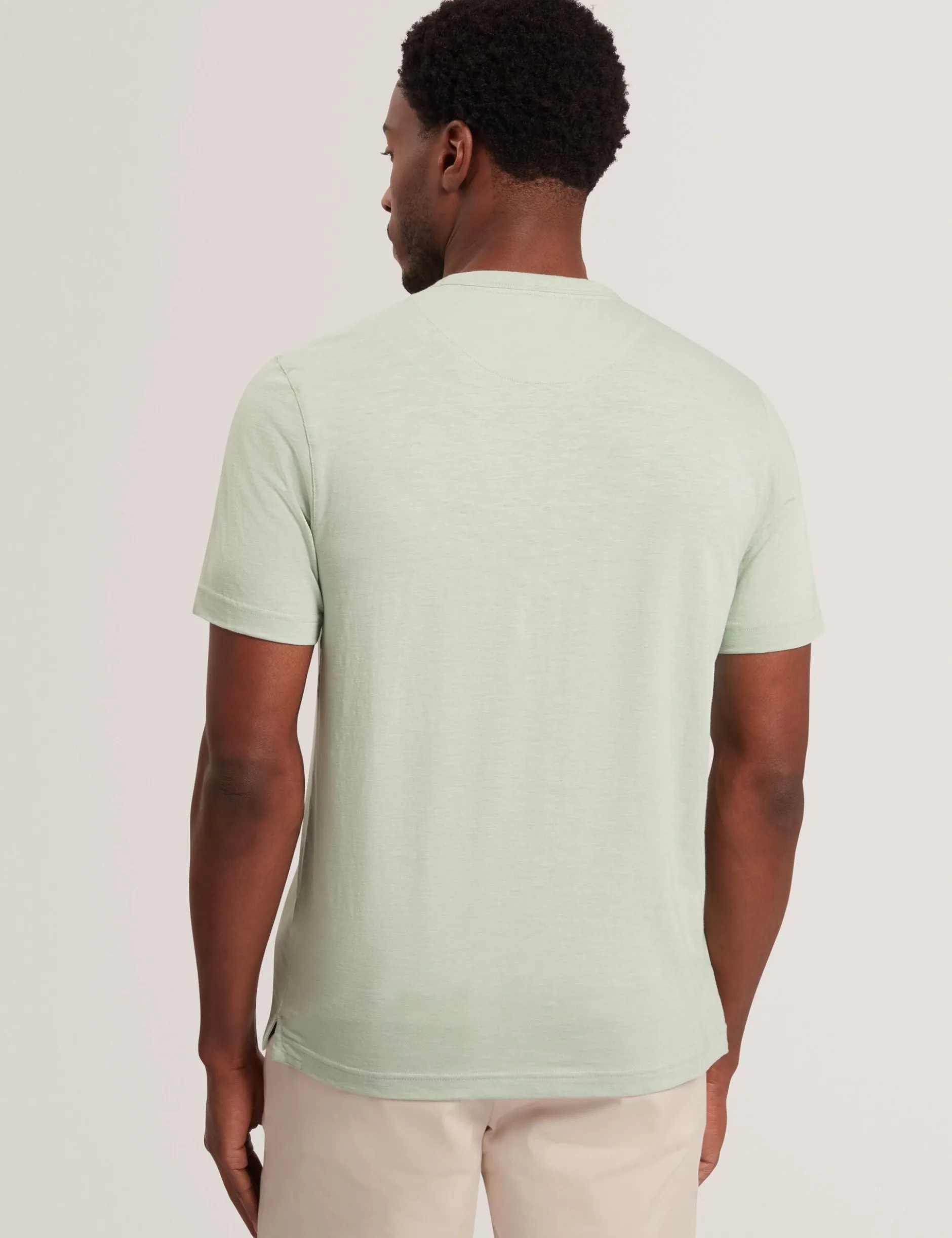 Lightweight Cotton Linen Crew Neck T-Shirt