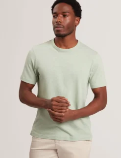 Lightweight Cotton Linen Crew Neck T-Shirt