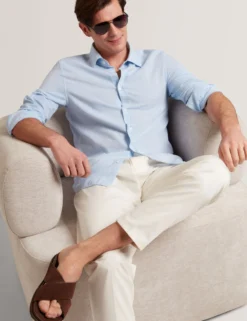 Linen Cotton Woven Long Sleeve Shirt