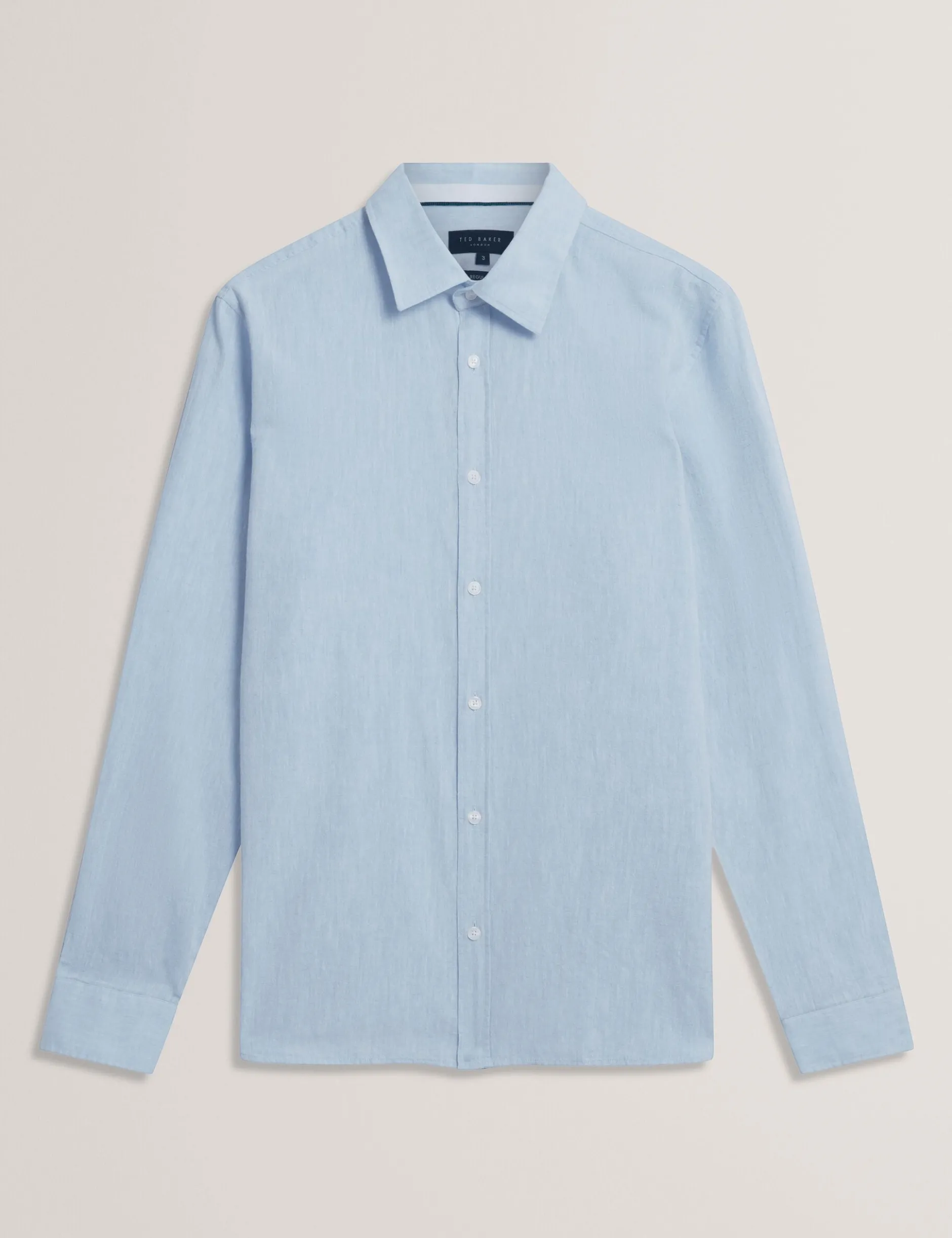 Linen Cotton Woven Long Sleeve Shirt