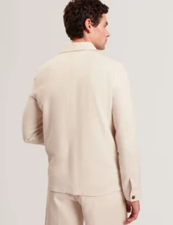 Linen Cotton Zip-Up Harrington Jacket