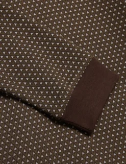 Long Sleeve Geo Jacquard Polo