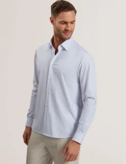 Long Sleeve Geo Print Shirt