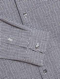 Long Sleeve Geo Print Shirt