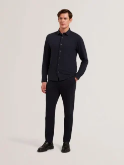 Long Sleeve Pique Cotton Jersey Shirt