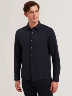 Long Sleeve Pique Cotton Jersey Shirt