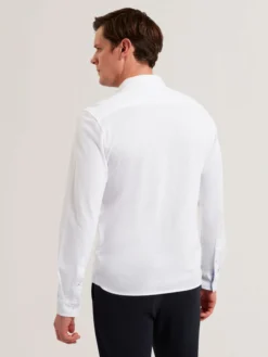Long Sleeve Pique Cotton Jersey Shirt