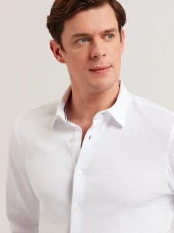 Long Sleeve Pique Cotton Jersey Shirt