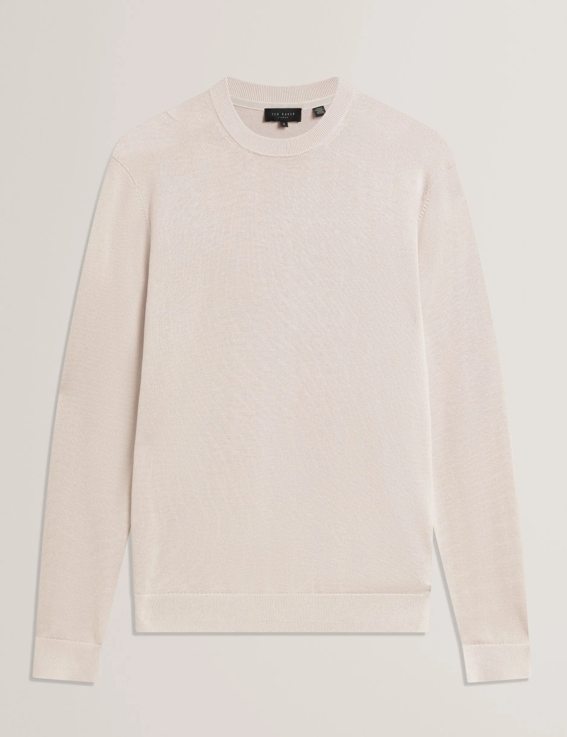 Long Sleeve Silk Blend Crew Neck Jumper