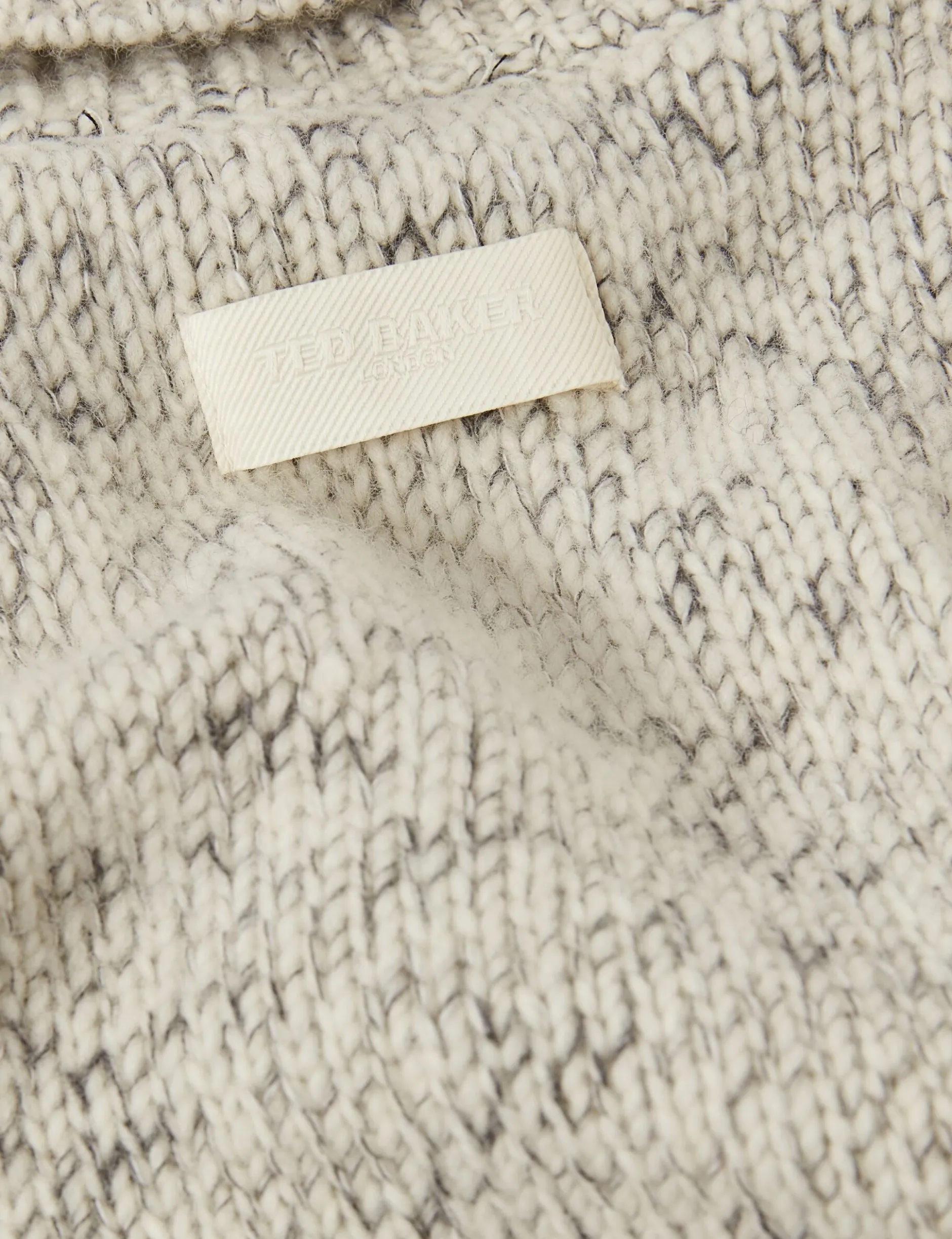 Melange Knit Long Sleeve Polo Shirt