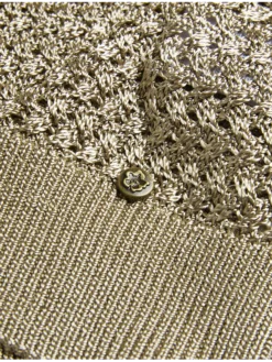 Metallic Knitted Short Sleeve Top