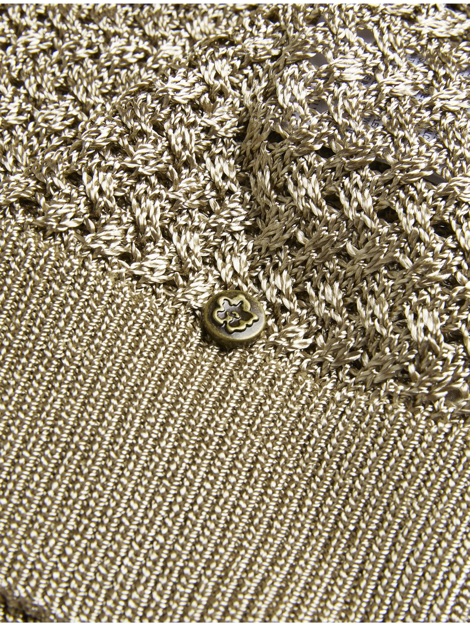 Metallic Knitted Short Sleeve Top
