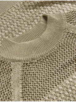 Metallic Knitted Short Sleeve Top