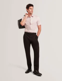 Micro Geo Print Slim Short Sleeve Shirt