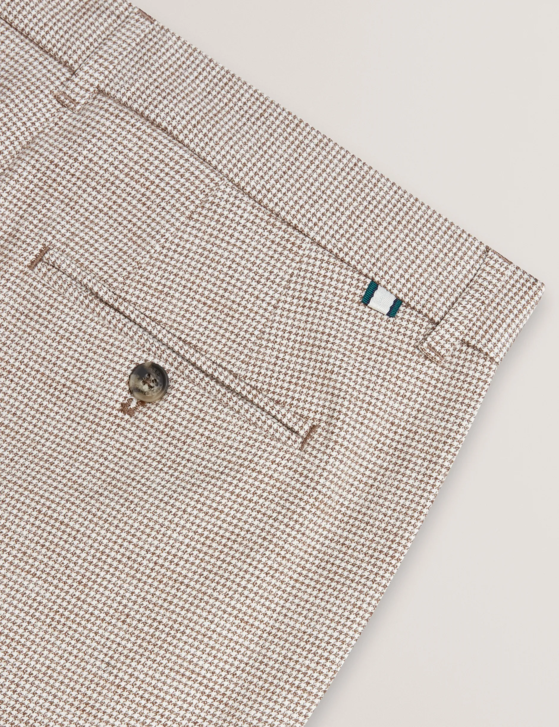 Micro Houndstooth Slim Fit Pants