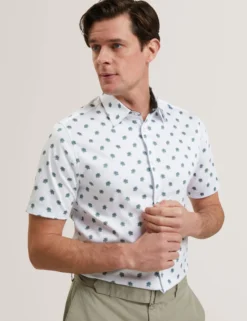 Mini Floral Print Short Sleeve Shirt