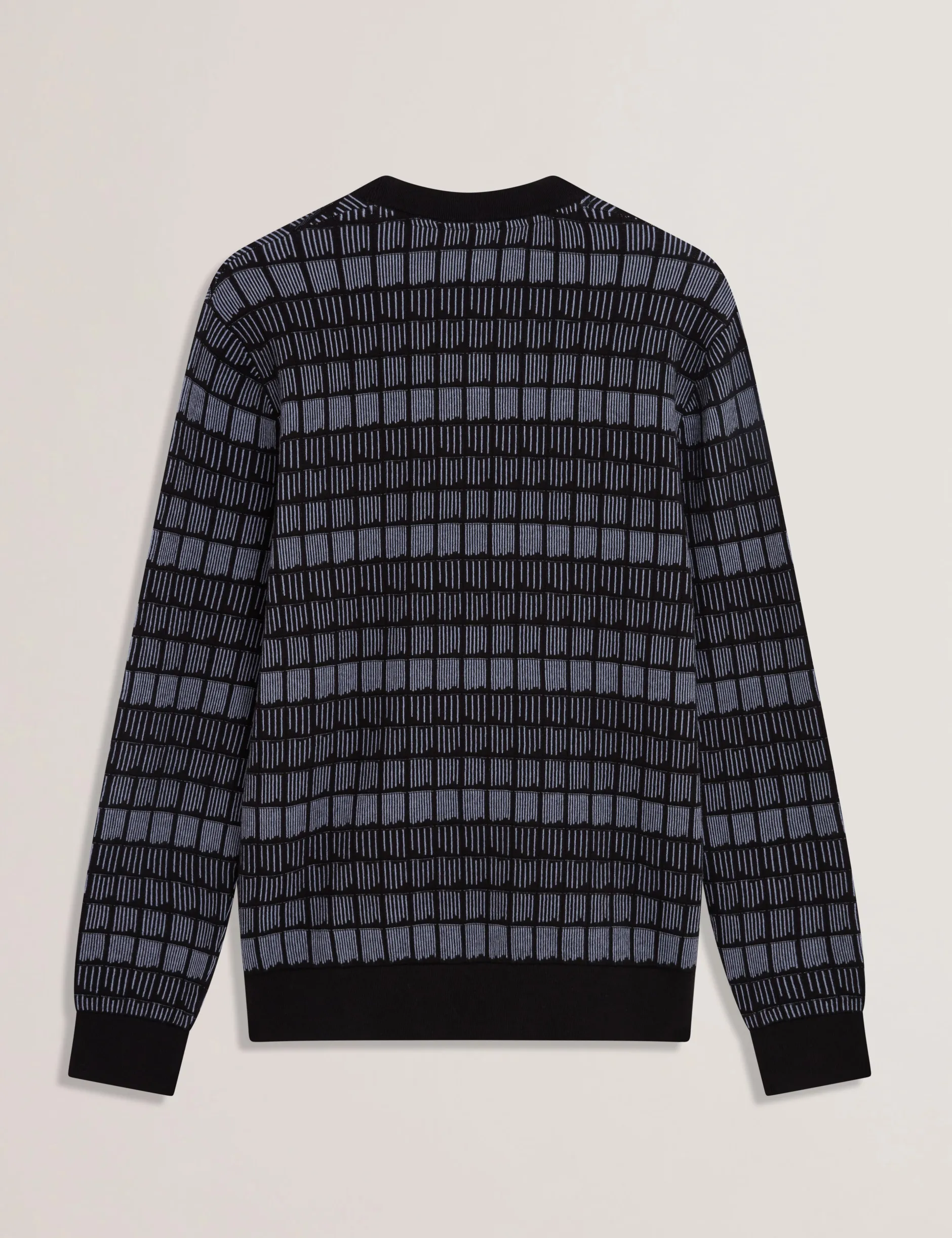 Ombre Jacquard Crew Neck Jumper