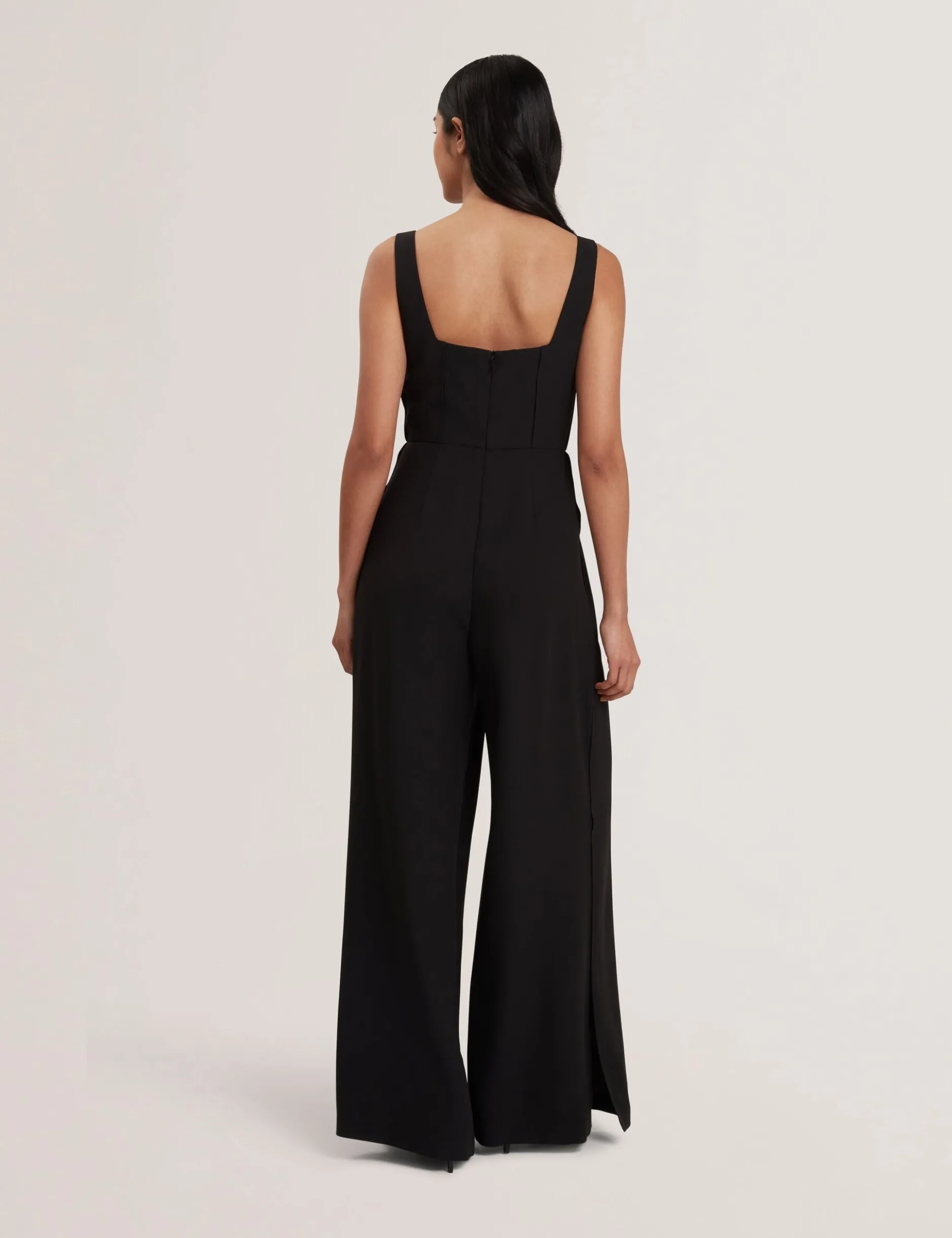 Panelled Wide Leg Tailored Jumpsuit