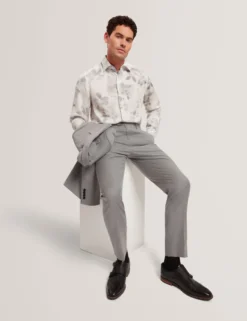 Photograhic Leaf Print Regular Fit Shirt