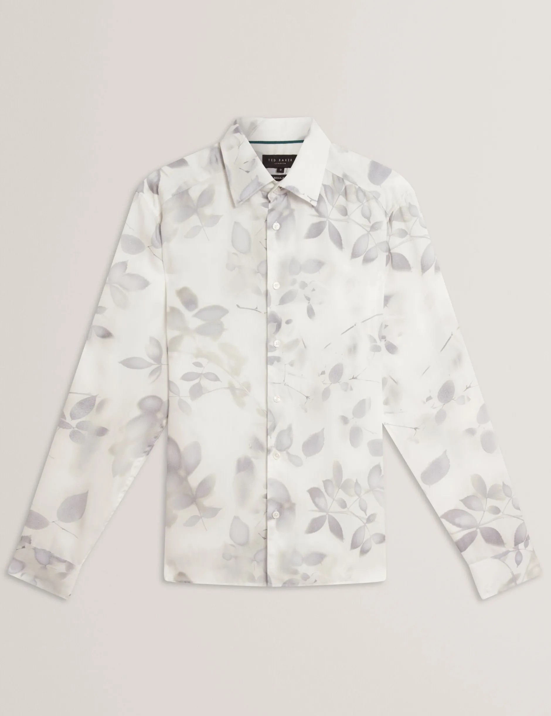 Photograhic Leaf Print Regular Fit Shirt