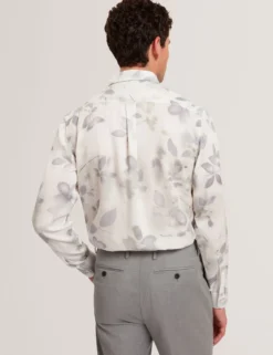 Photograhic Leaf Print Regular Fit Shirt