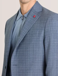 Plaid Woven Texture Tailored Blazer