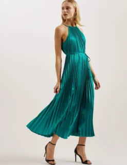 Pleated Midi Dress