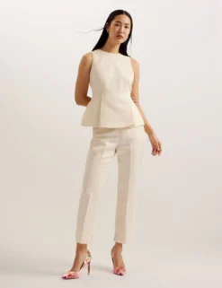 Pleated Peplum Top
