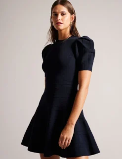 Puff Sleeve Mini Dress