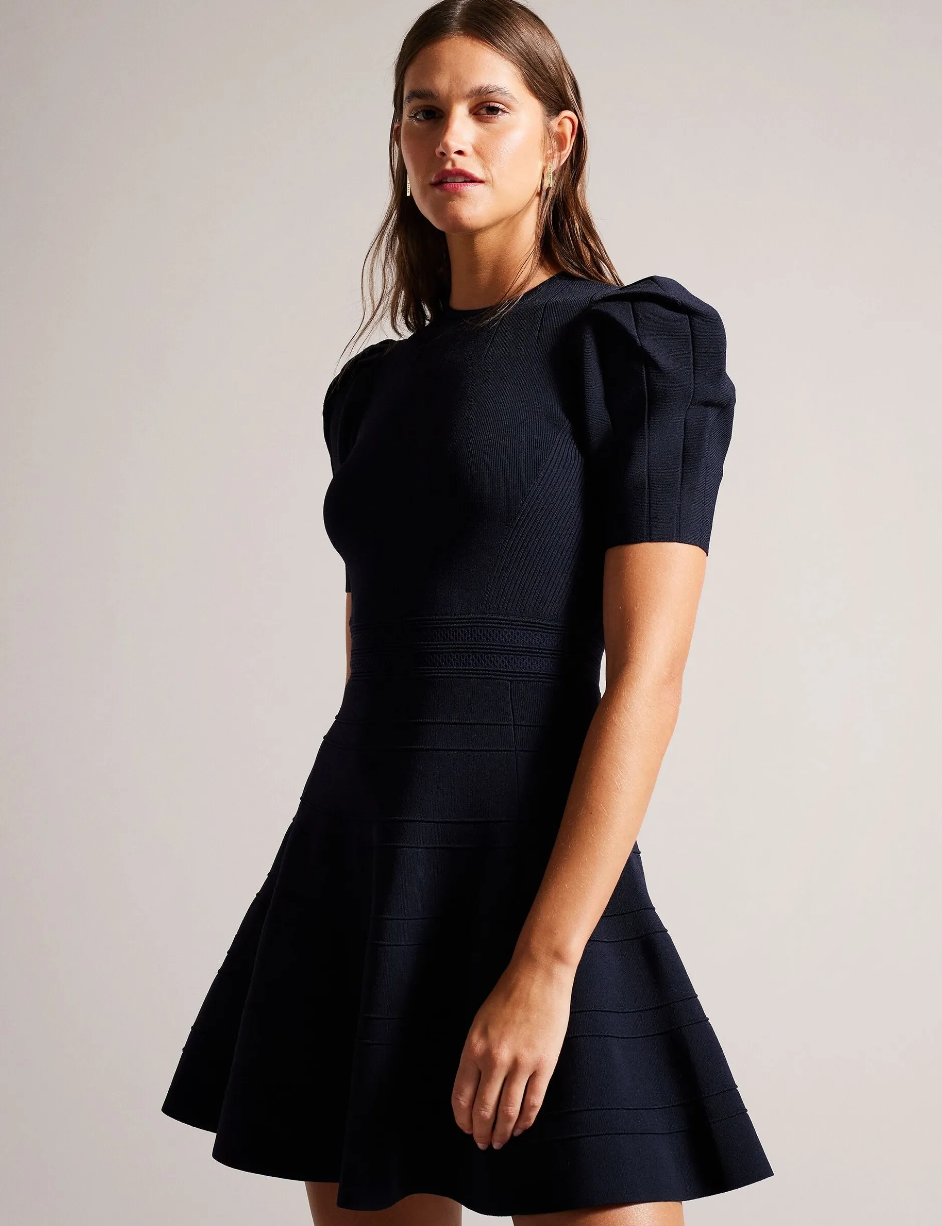 Puff Sleeve Mini Dress