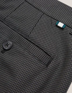 Puppytooth Check Slim Fit Pants