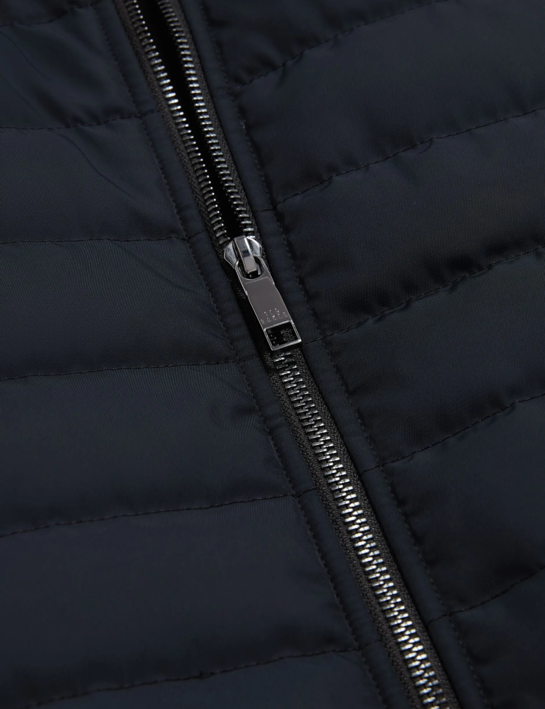Quilted Front Funnel Neck Zip-Up Gilet