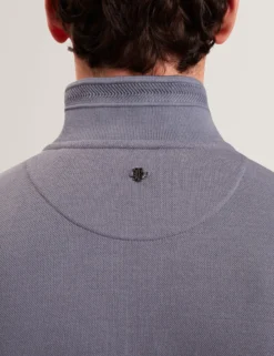 Quilted Front Zip-Through Knit Jacket