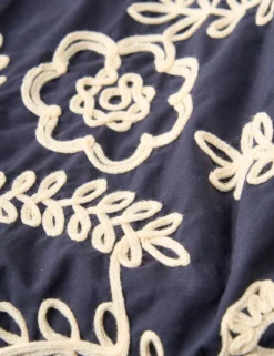 Raised Embroidery Knit Top Midi Dress