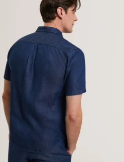 Regular Fit Chambray Short Sleeve Shirt