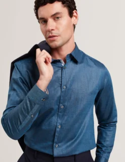 Regular Fit Cotton Linen Long Sleeve Shirt