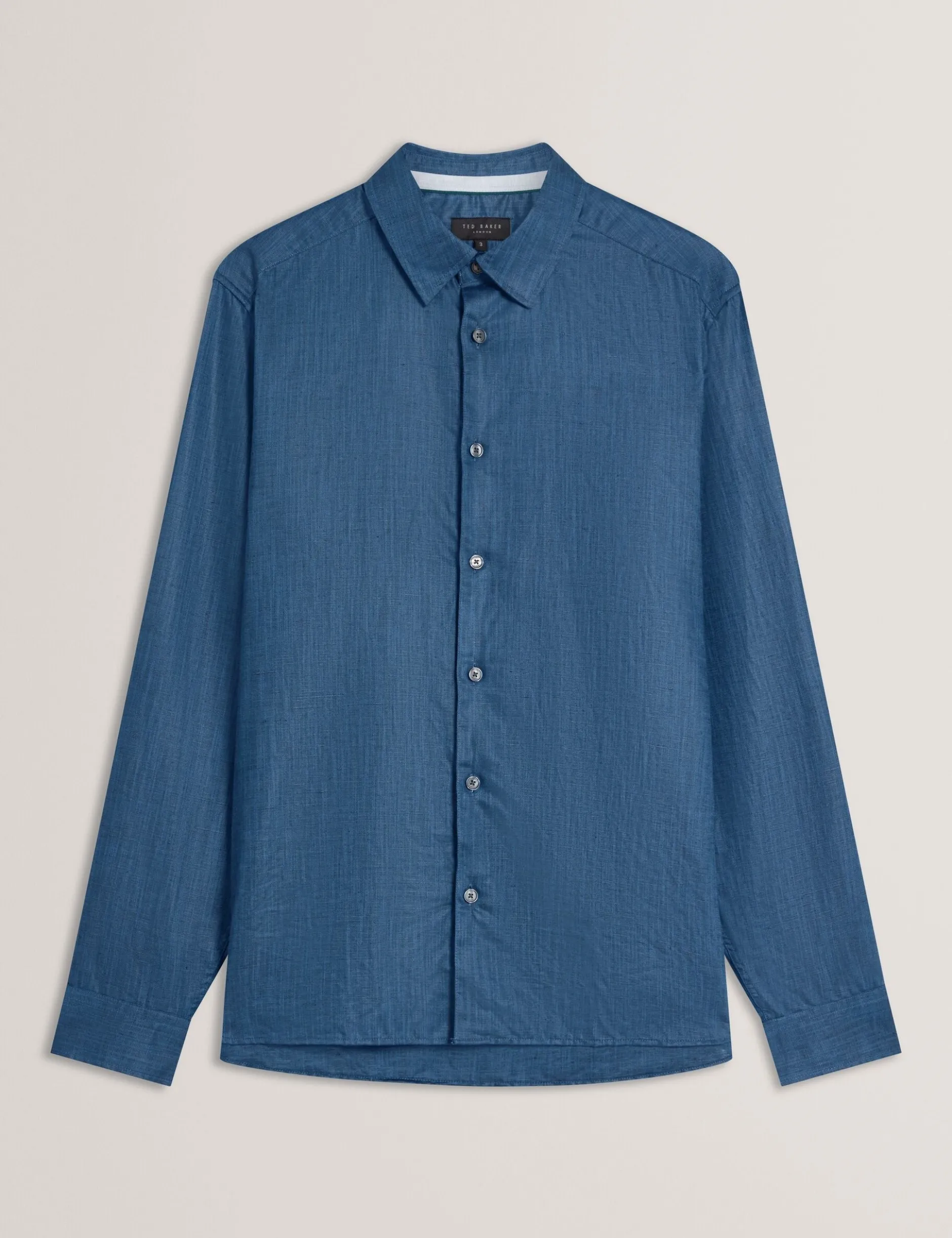 Regular Fit Cotton Linen Long Sleeve Shirt