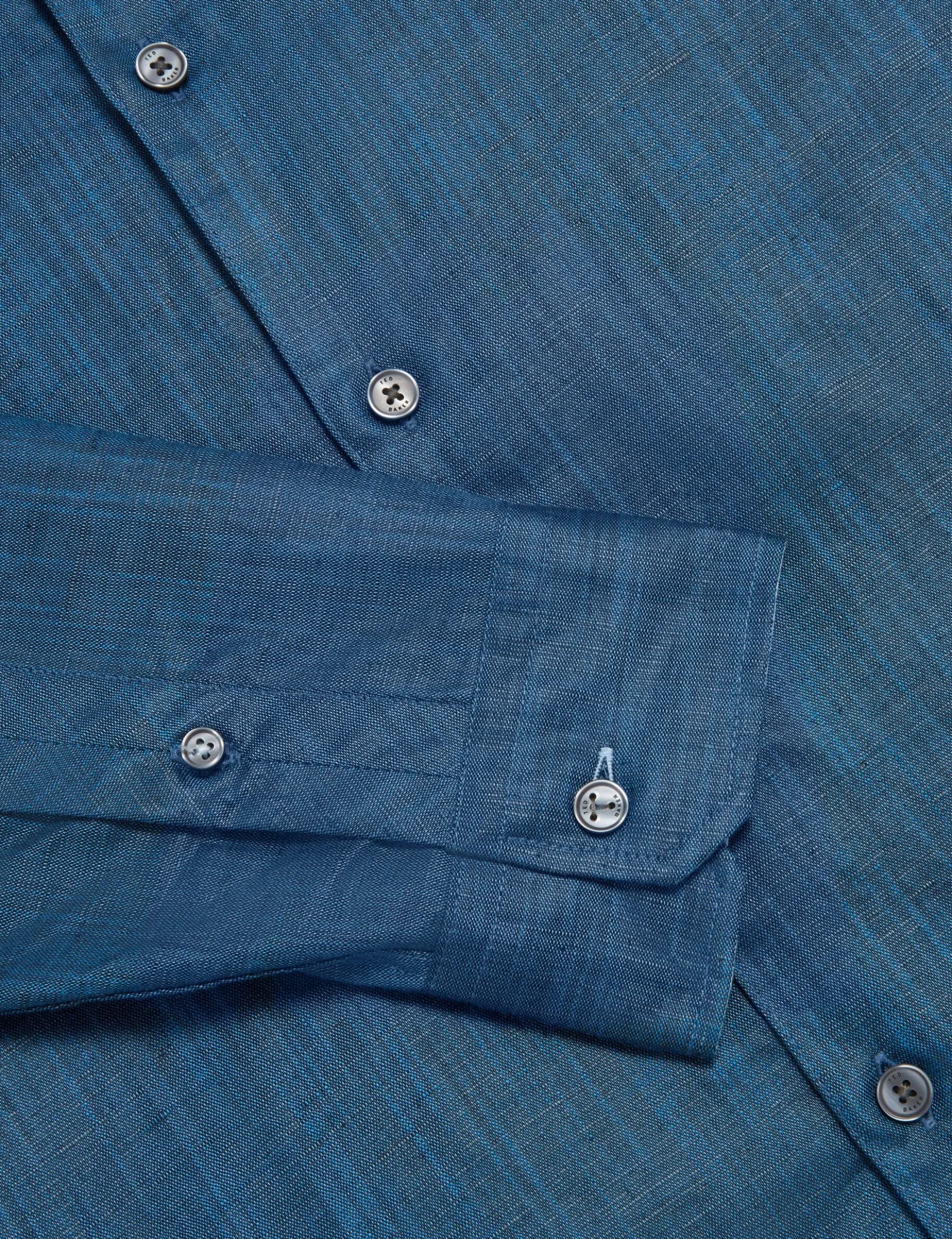 Regular Fit Cotton Linen Long Sleeve Shirt