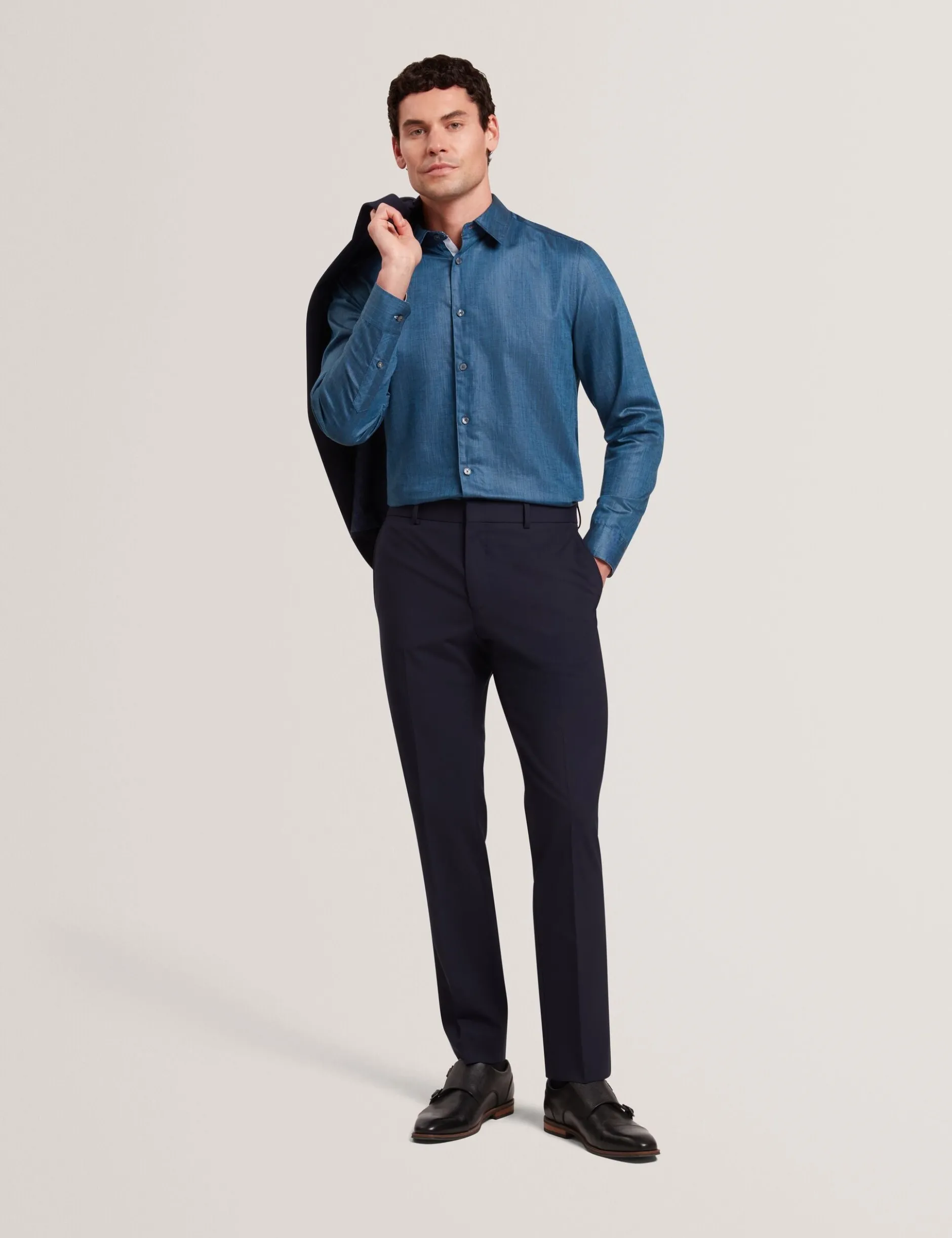 Regular Fit Cotton Linen Long Sleeve Shirt