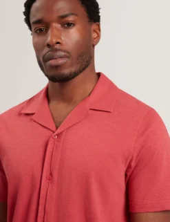 Relaxed Cotton Linen Button-Through Shirt